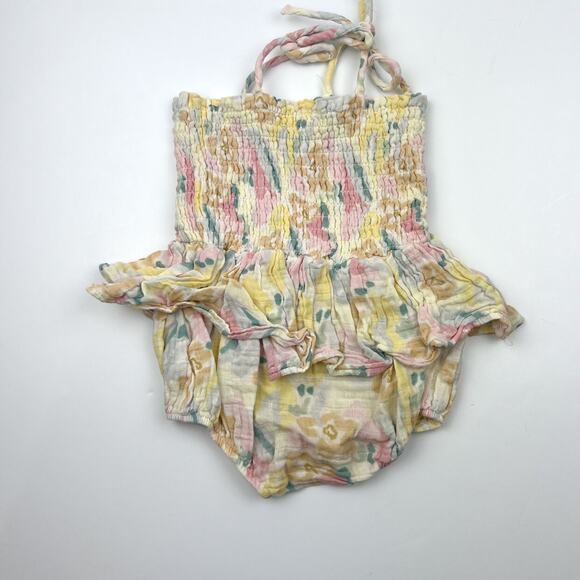 Angel Dear Paris Bouquet Skirted Smocked Bubble Romper - Picture 7 of 7